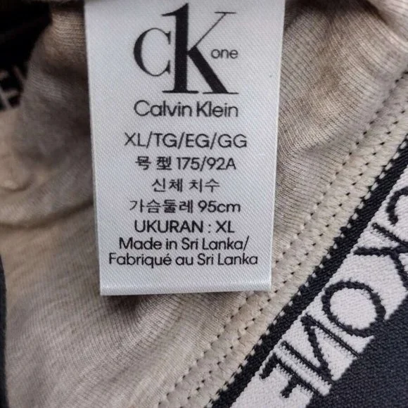 NEW with TAGS Calvin Klein CK One Bralette size XL SNAKESKIN cream QF5727 - Picture 2 of 6